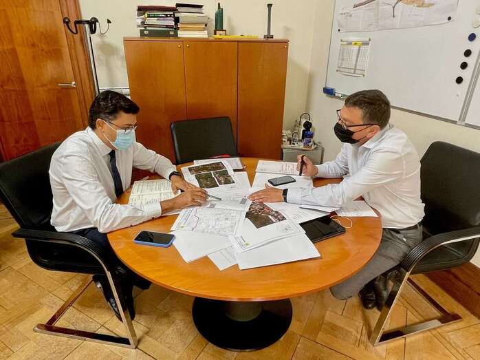 Reunión del alcalde de Valsequillo con el consejero insular de Obras Púbicas/TA.